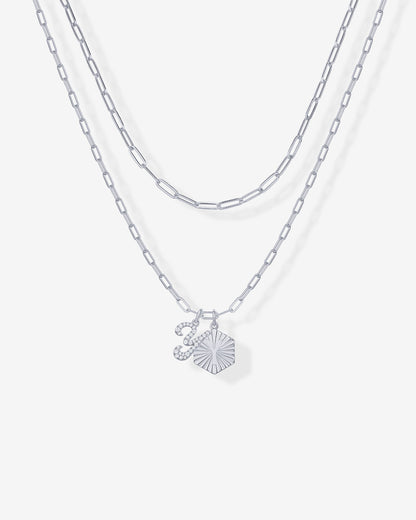 Initial Layered Pendant