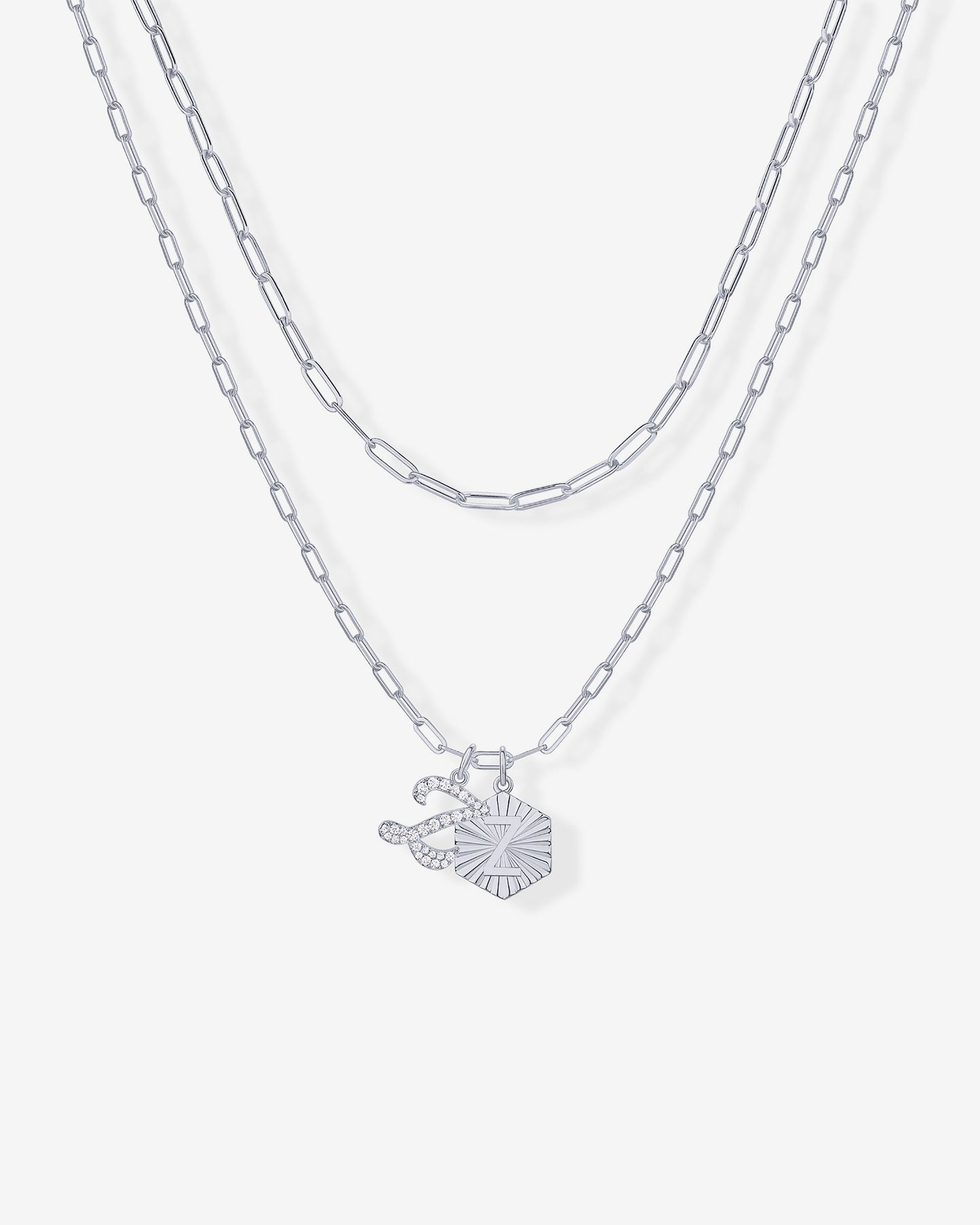 Initial Layered Pendant