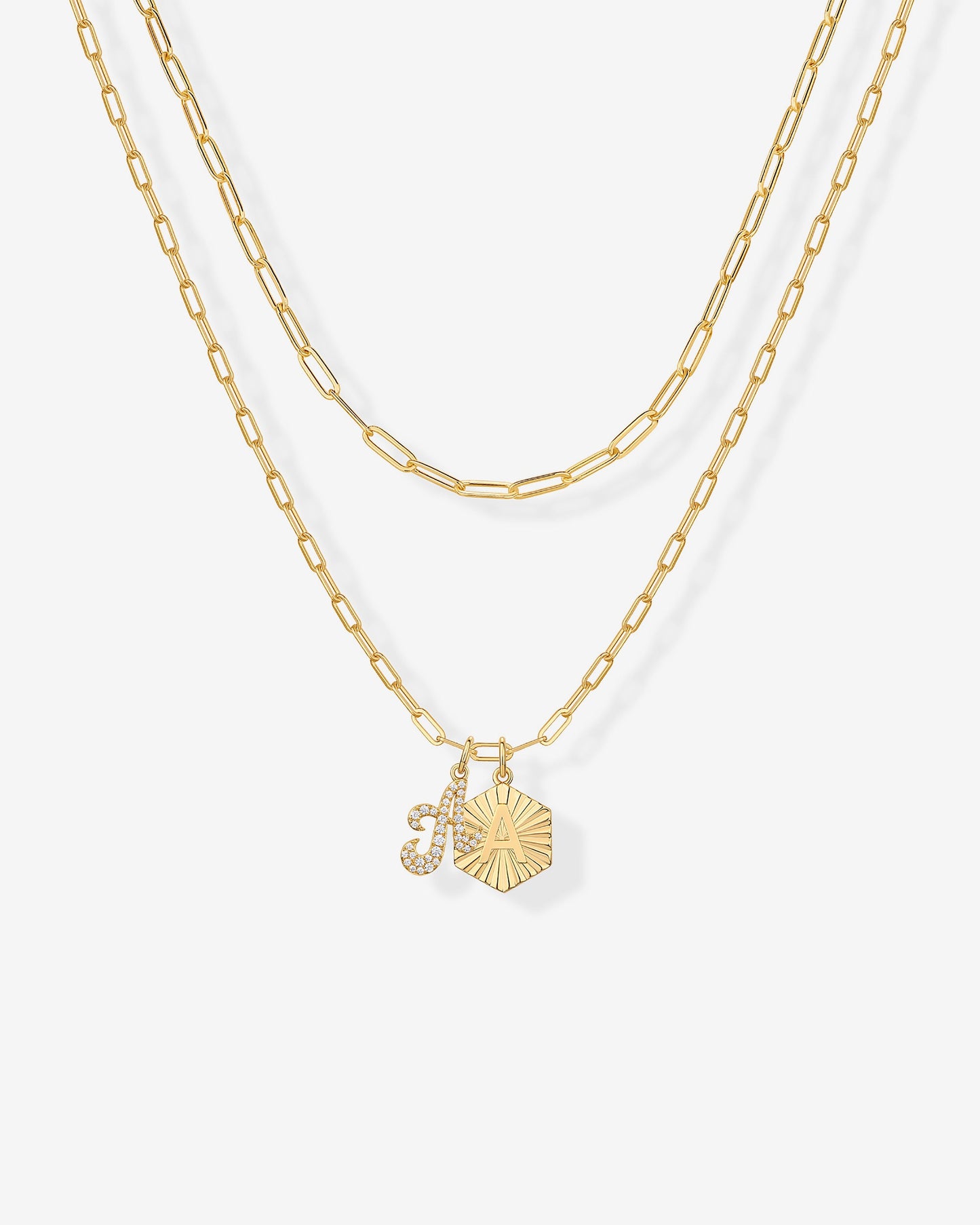 Initial Layered Pendant