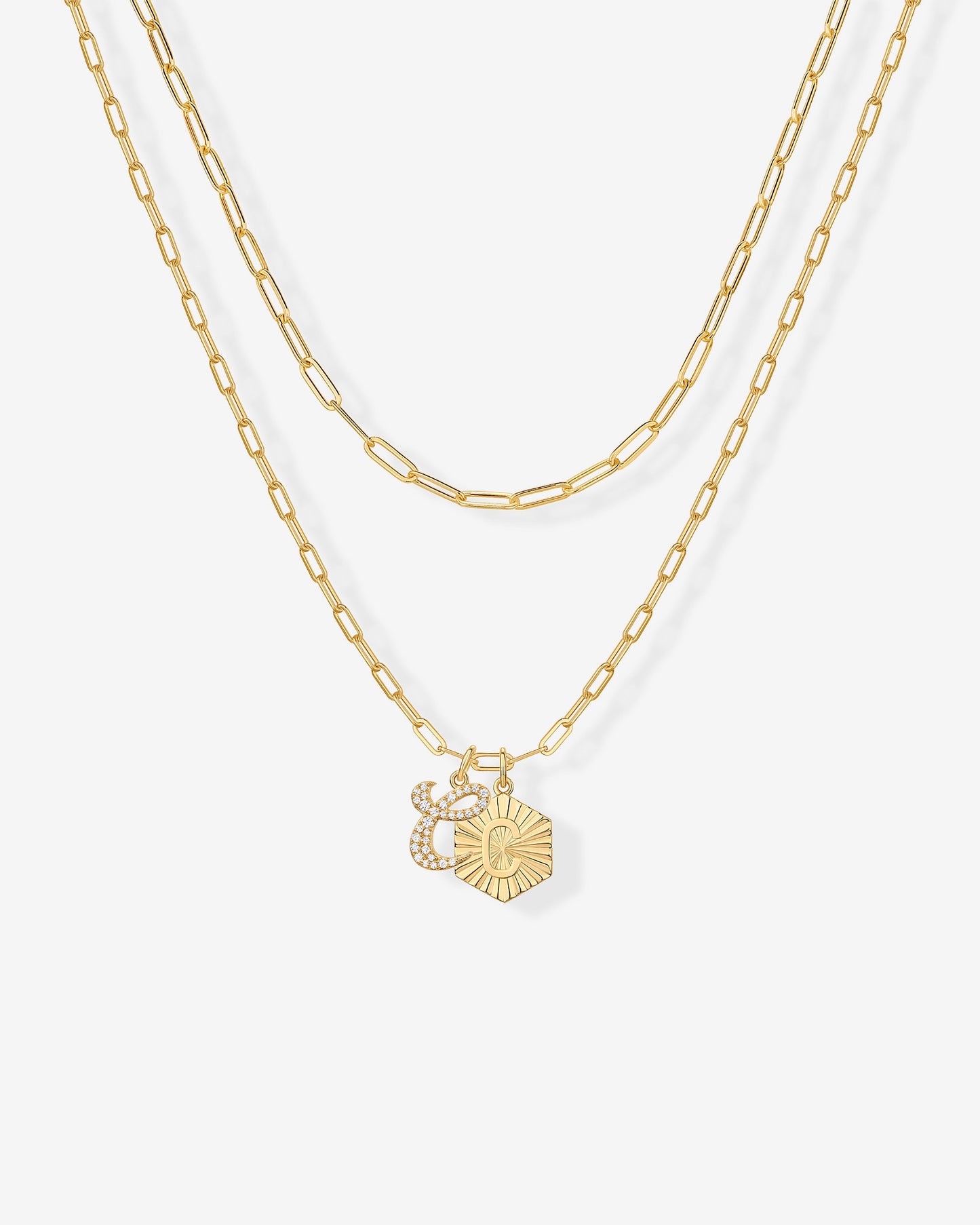Initial Layered Pendant