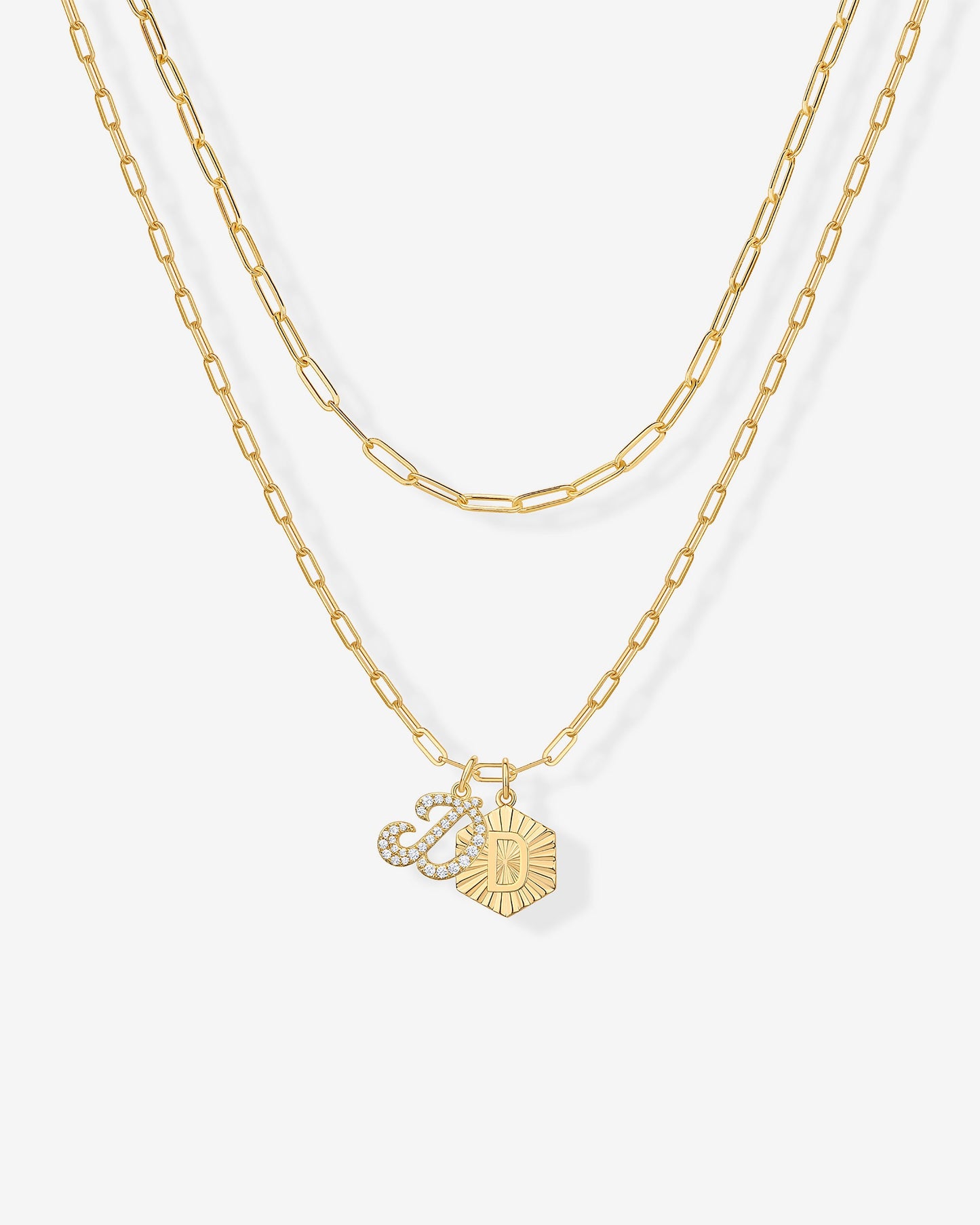 Initial Layered Pendant