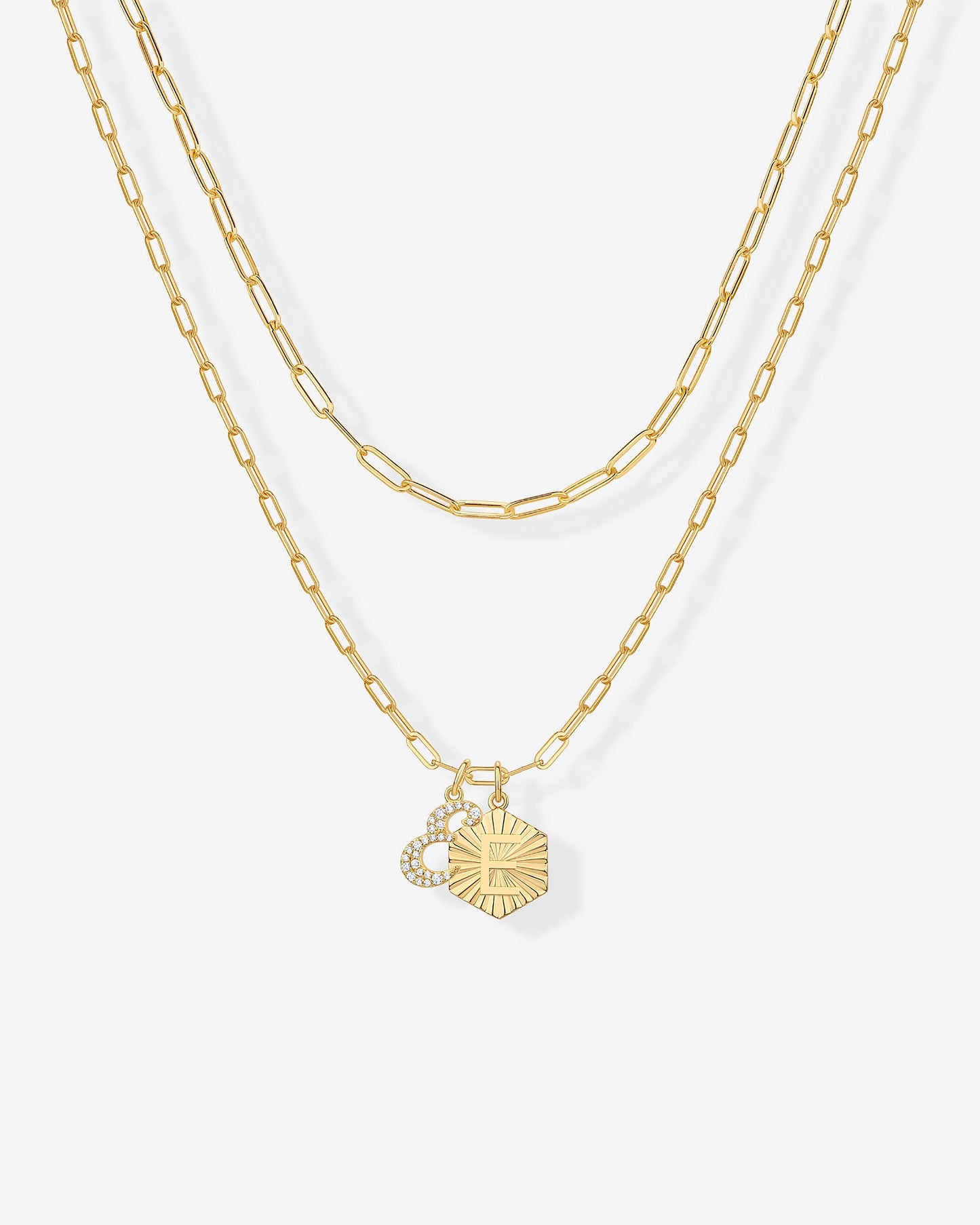 Initial Layered Pendant