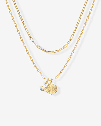 Initial Layered Pendant