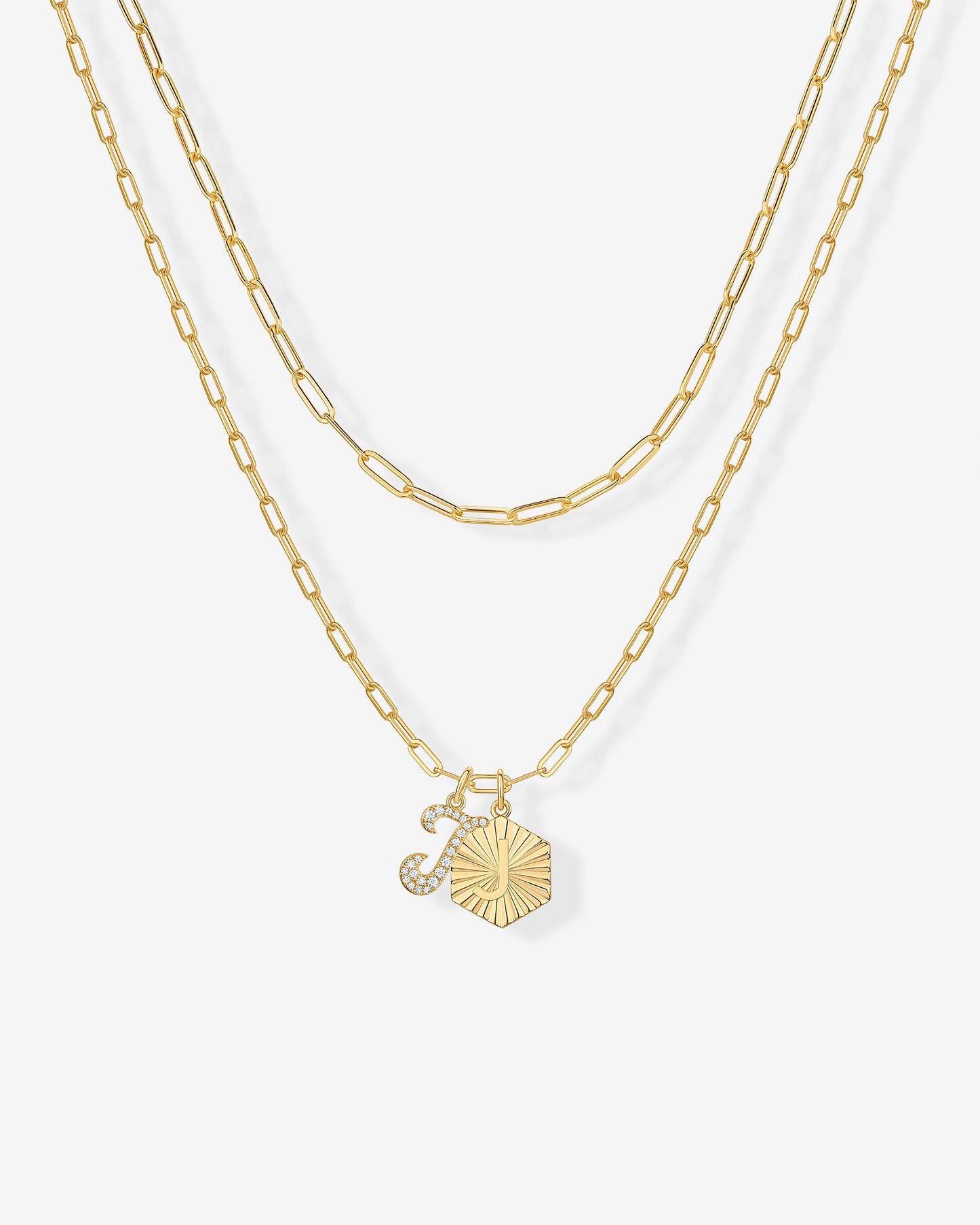 Initial Layered Pendant