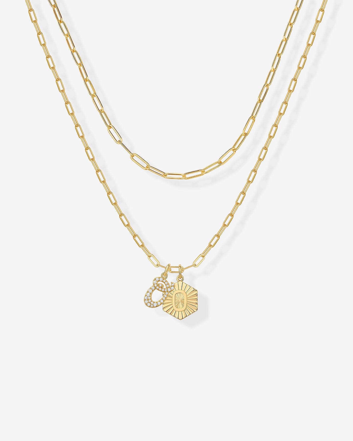 Initial Layered Pendant