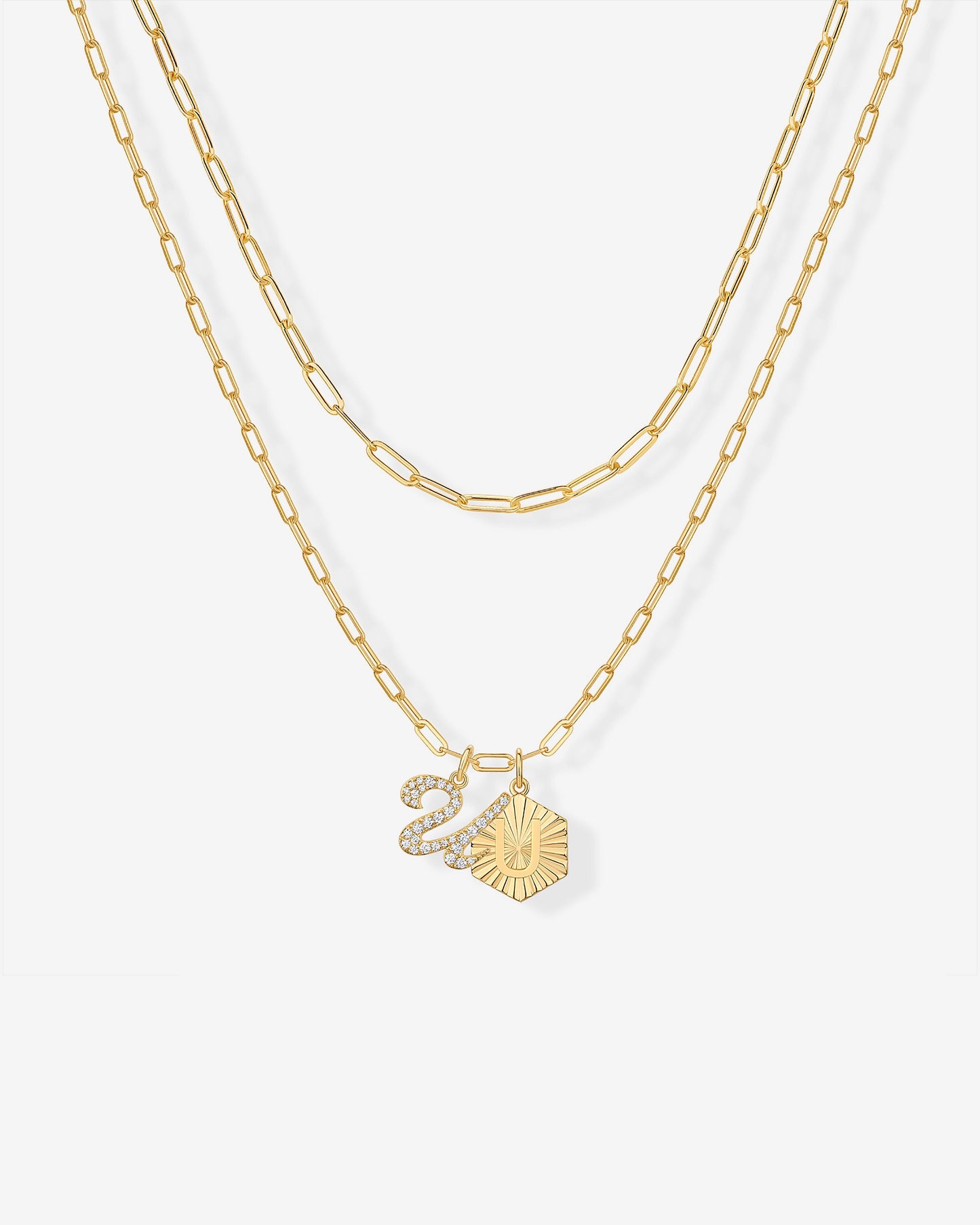 Initial Layered Pendant