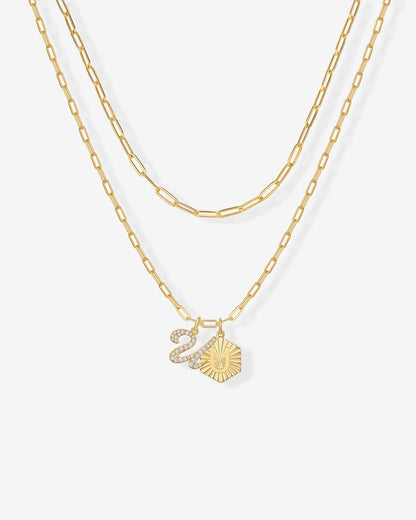 Initial Layered Pendant