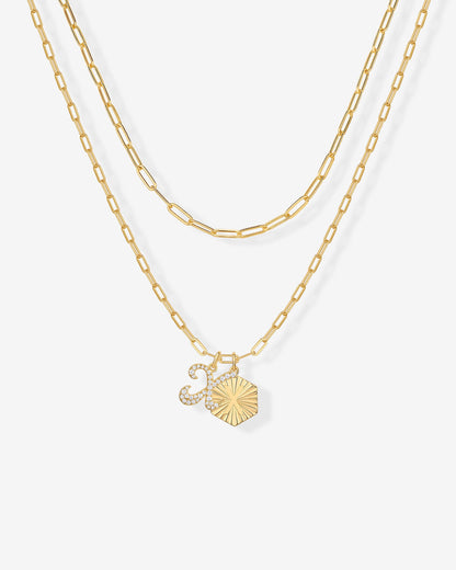 Initial Layered Pendant