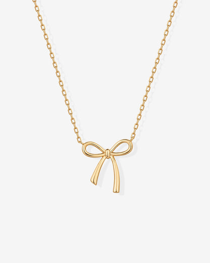 Tied Up Bow Necklace