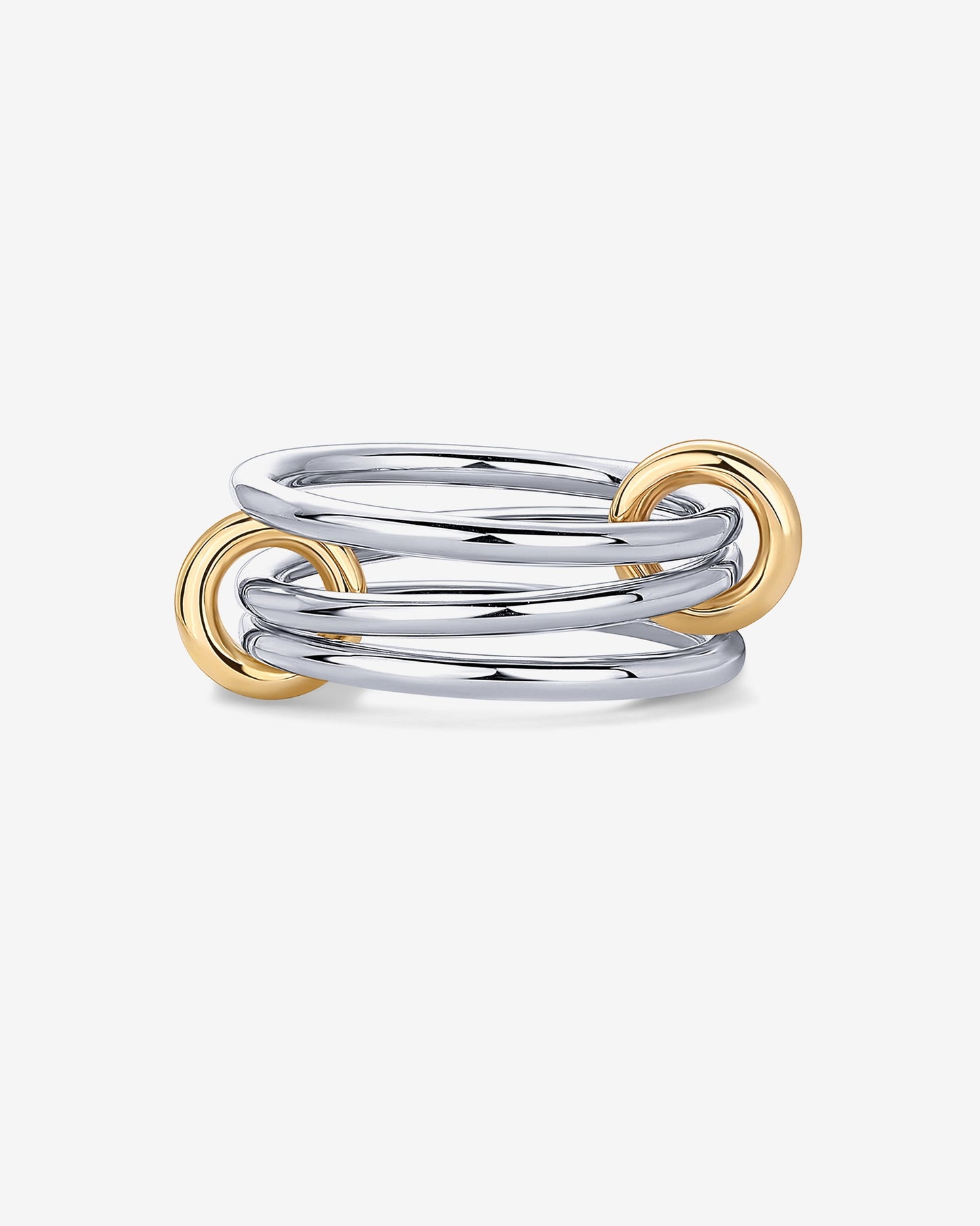 Interlocked Two-Toned Statement Rings