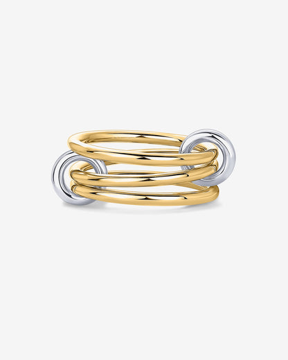 Interlocked Two-Toned Statement Rings