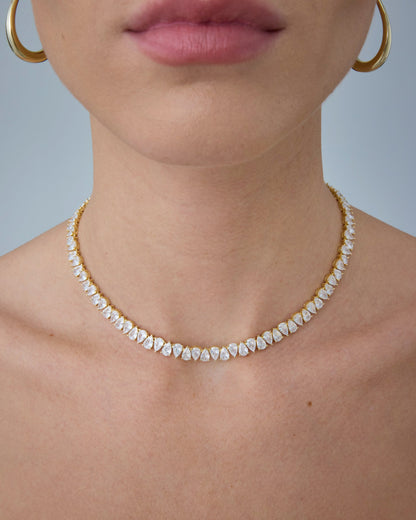 Pear Tennis Necklace