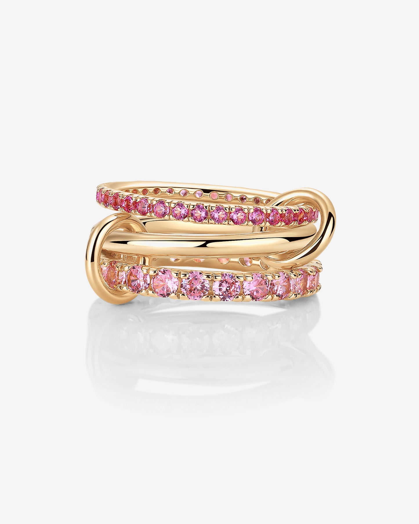 Interlocking Triple Band Ring