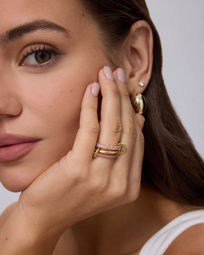 Interlocking Triple Band Ring