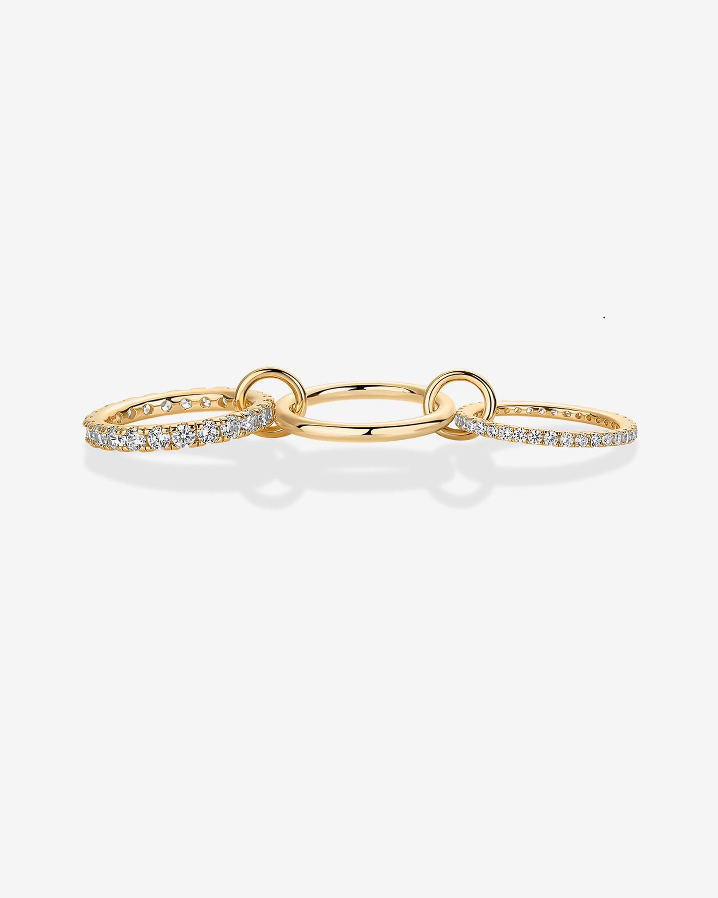 Interlocking Triple Band Ring