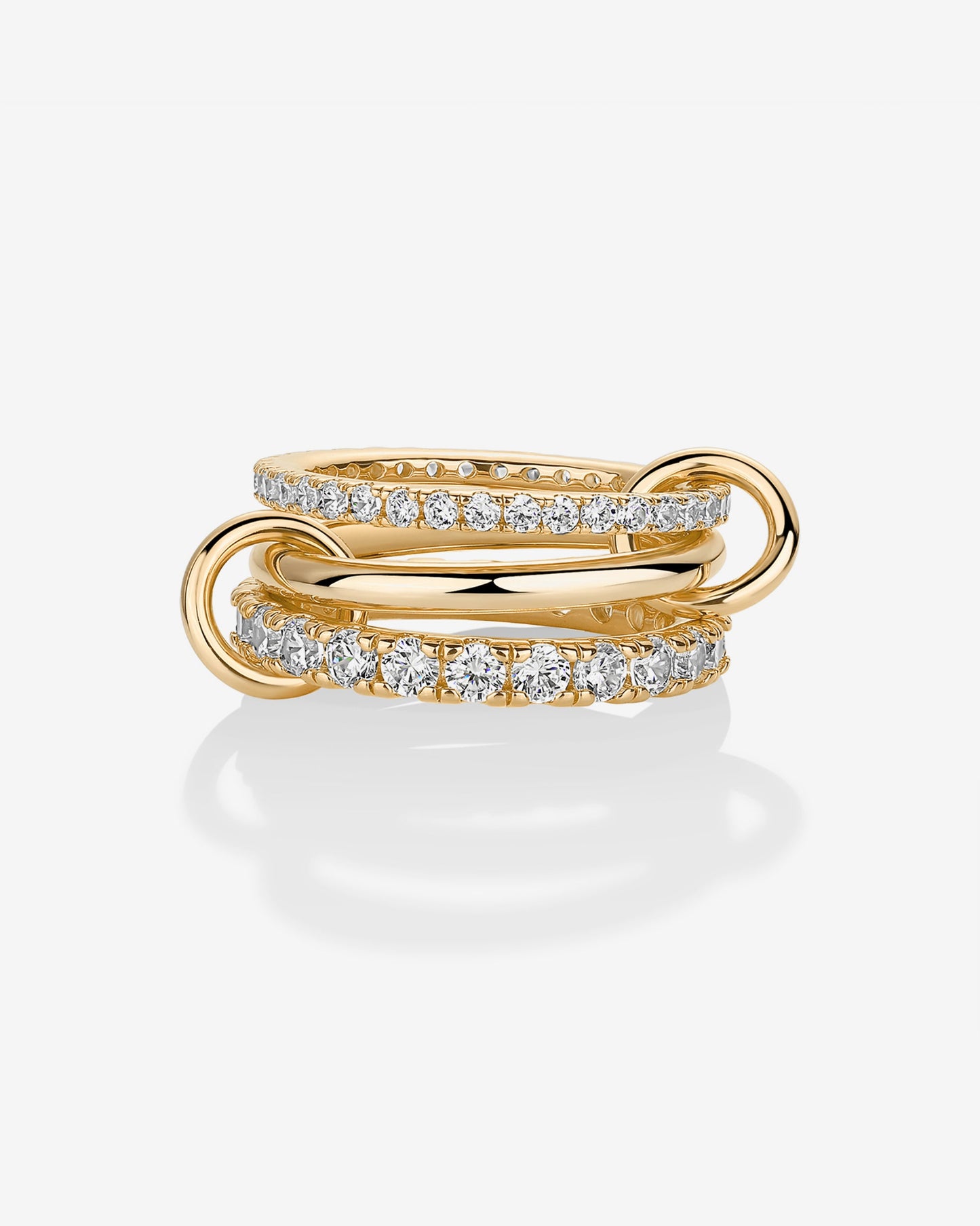 Interlocking Triple Band Ring