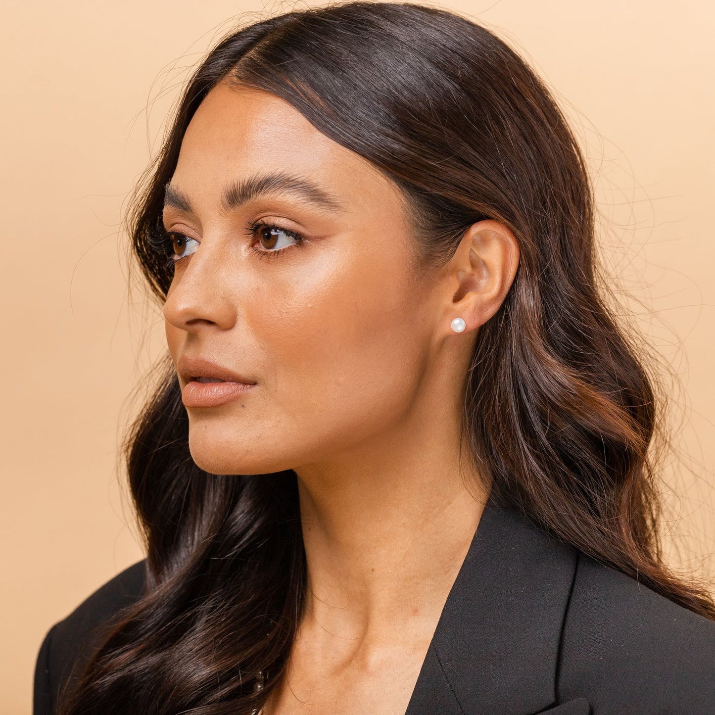 Gold Freshwater Pearl Studs