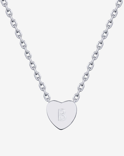 Dainty Heart Initial Necklace
