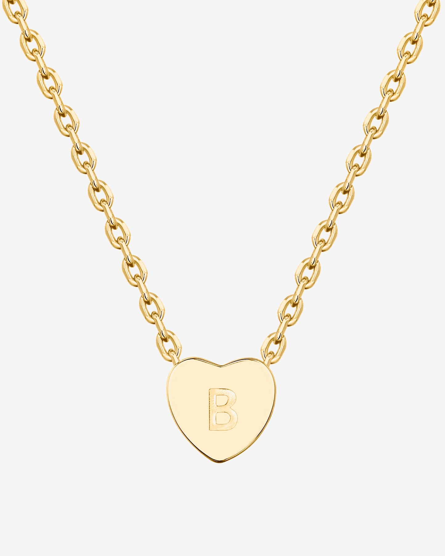 Dainty Heart Initial Necklace
