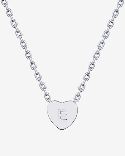 Dainty Heart Initial Necklace