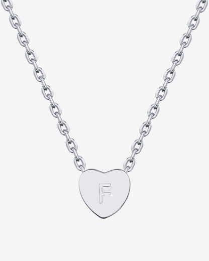 Dainty Heart Initial Necklace