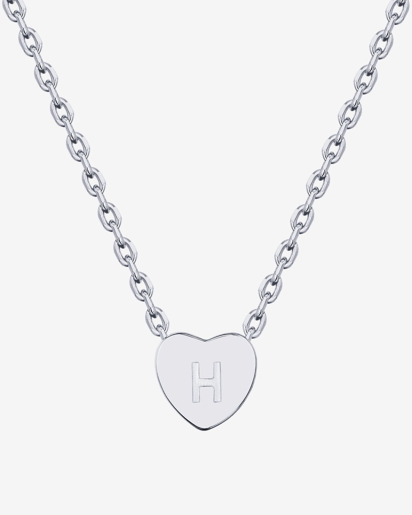 Dainty Heart Initial Necklace