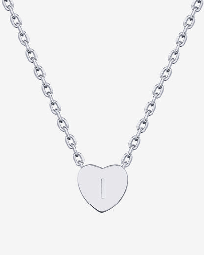 Dainty Heart Initial Necklace