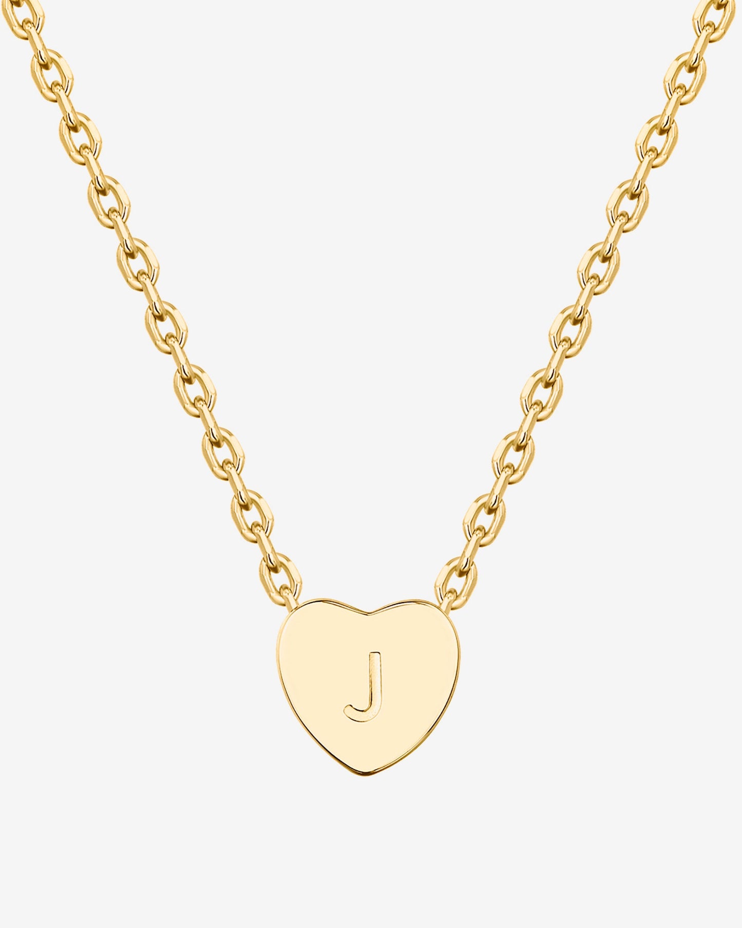 Dainty Heart Initial Necklace