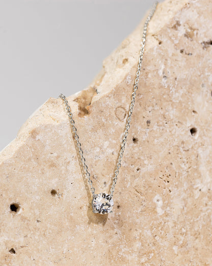 Vermeil Solitaire Necklace