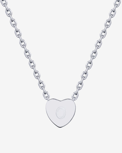 Dainty Heart Initial Necklace
