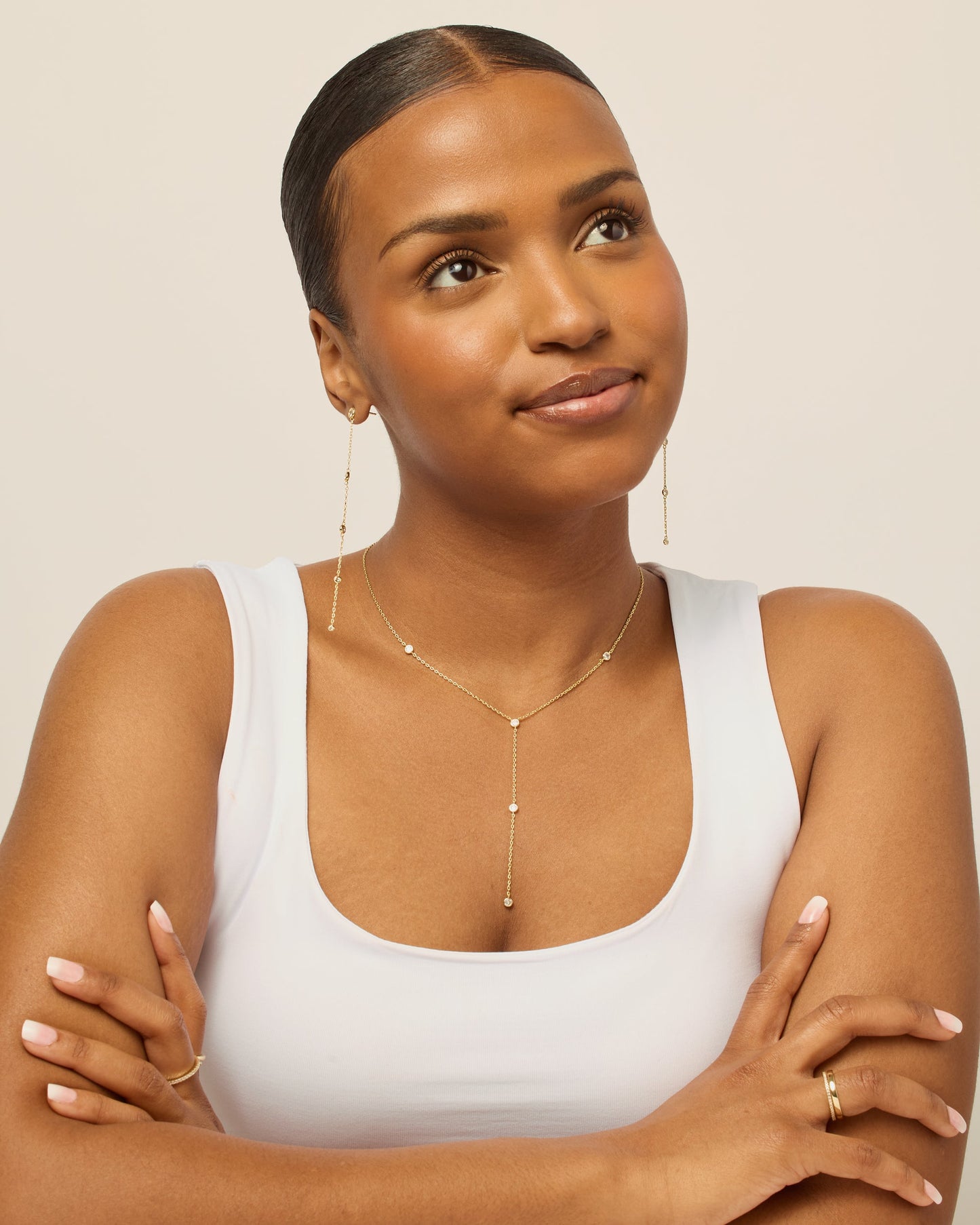 Lariat Station Necklace