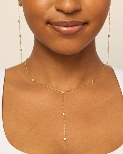 Lariat Station Necklace