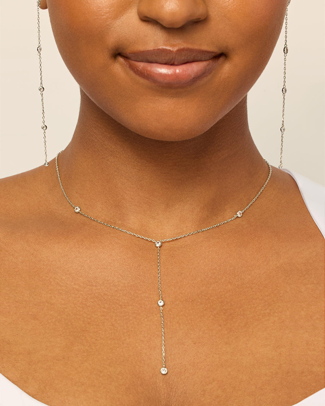 Lariat Station Necklace