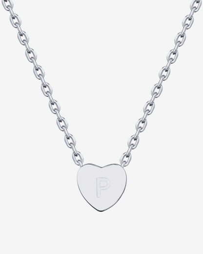 Dainty Heart Initial Necklace
