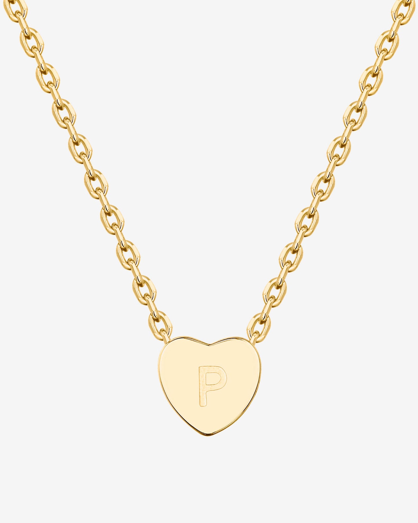 Dainty Heart Initial Necklace