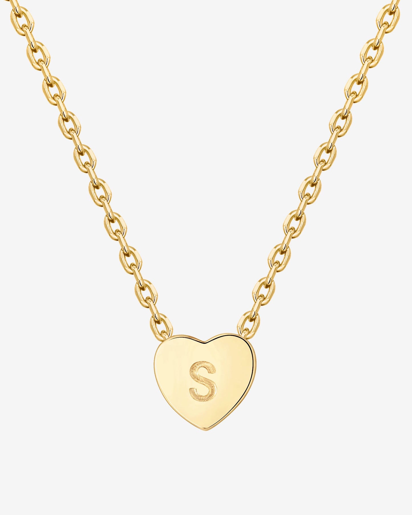 Dainty Heart Initial Necklace