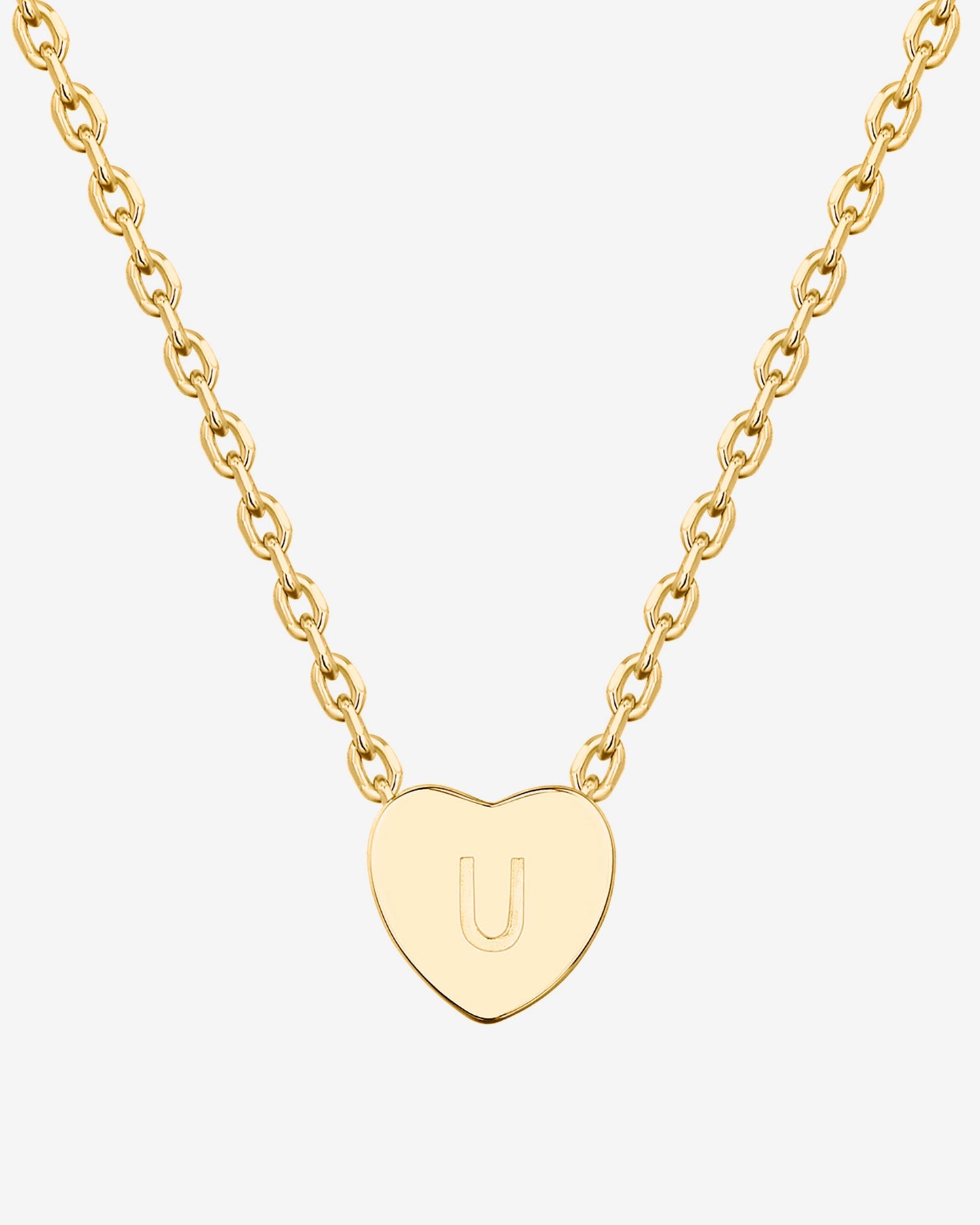 Dainty Heart Initial Necklace