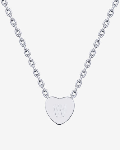 Dainty Heart Initial Necklace