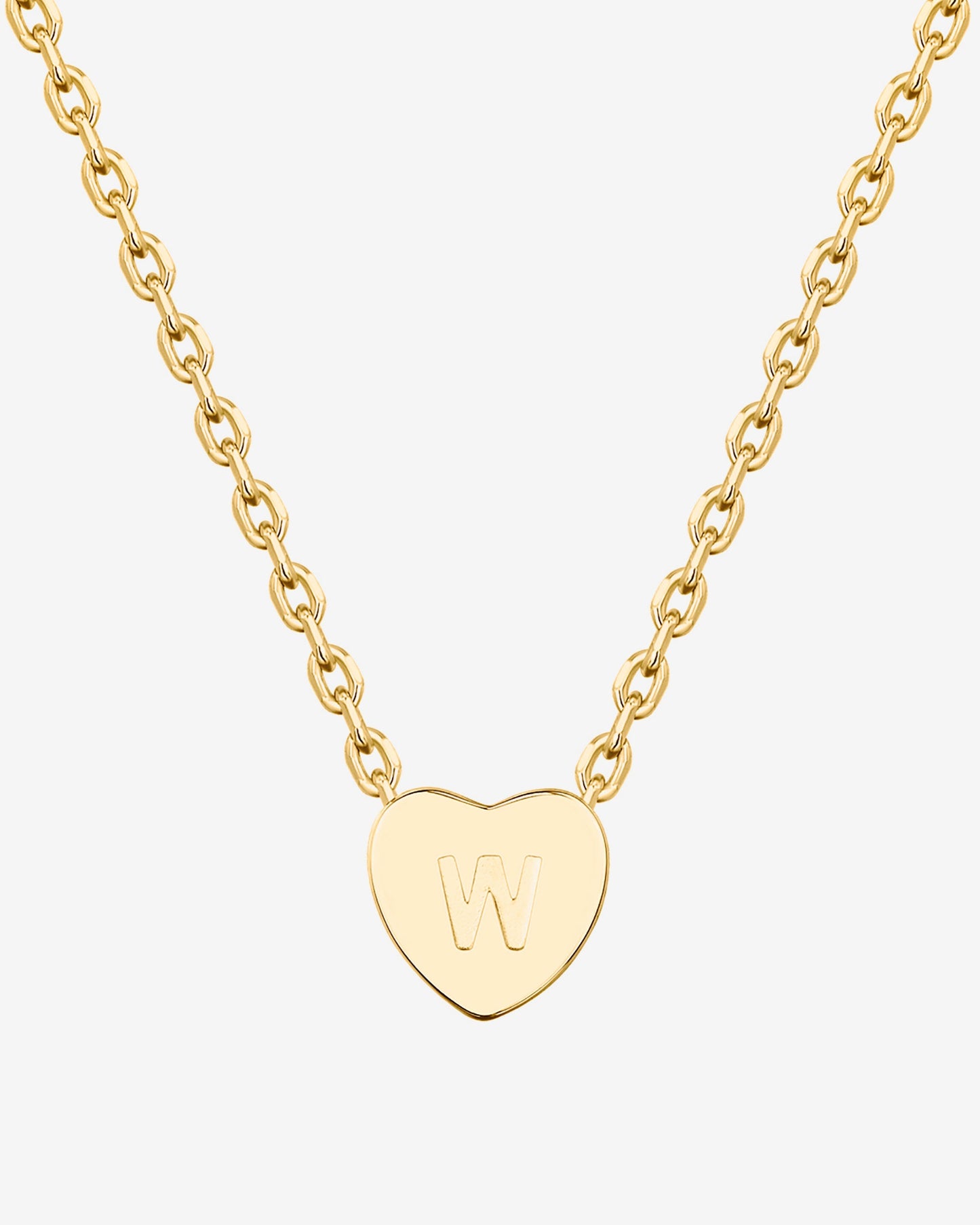 Dainty Heart Initial Necklace