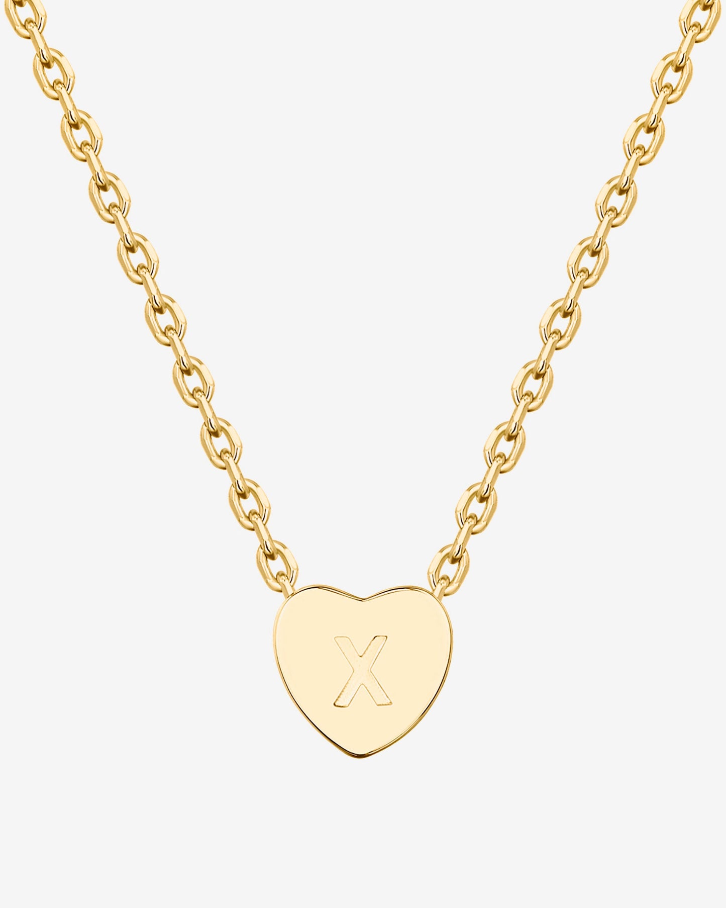 Dainty Heart Initial Necklace