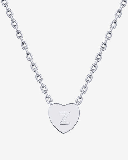 Dainty Heart Initial Necklace