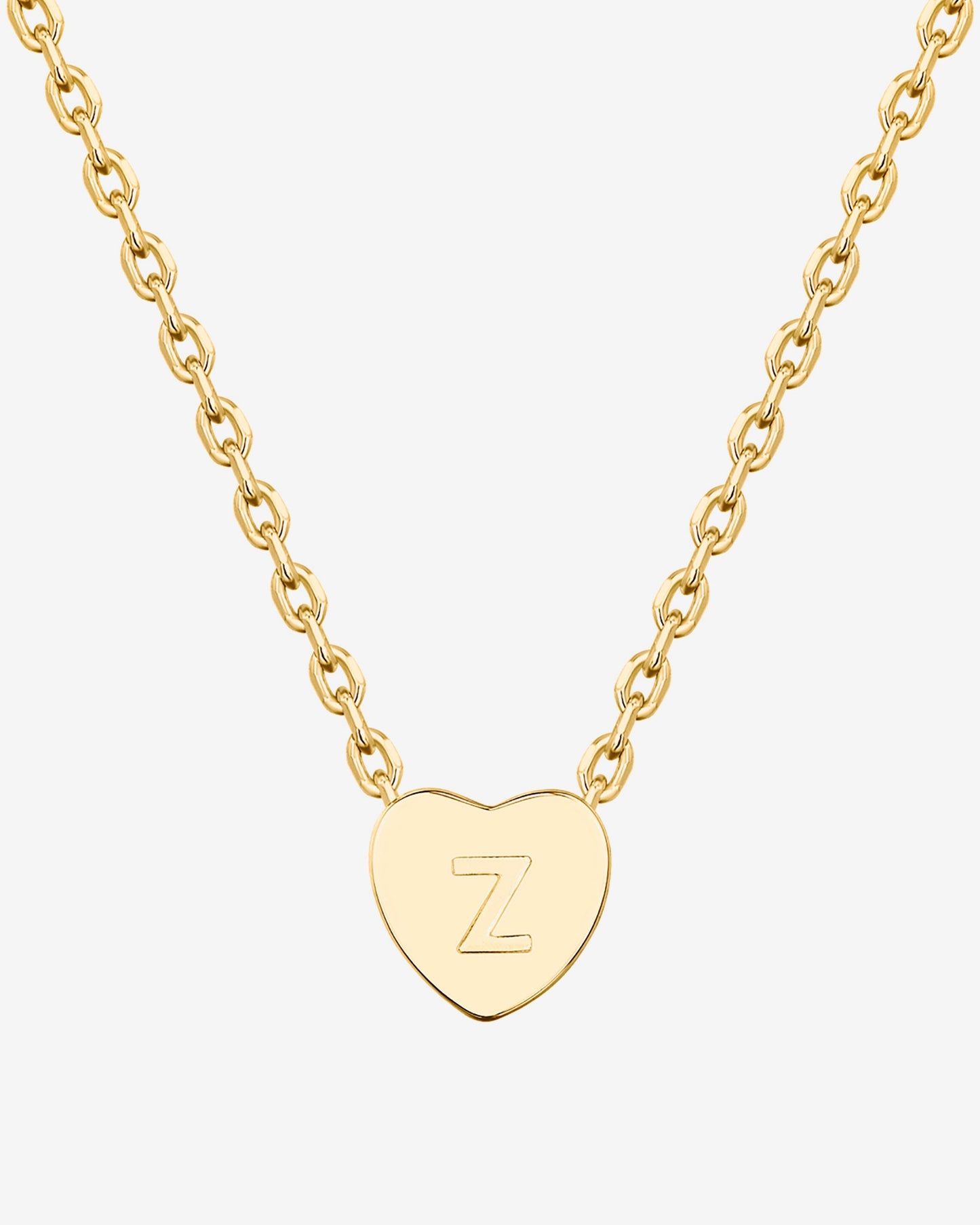 Dainty Heart Initial Necklace